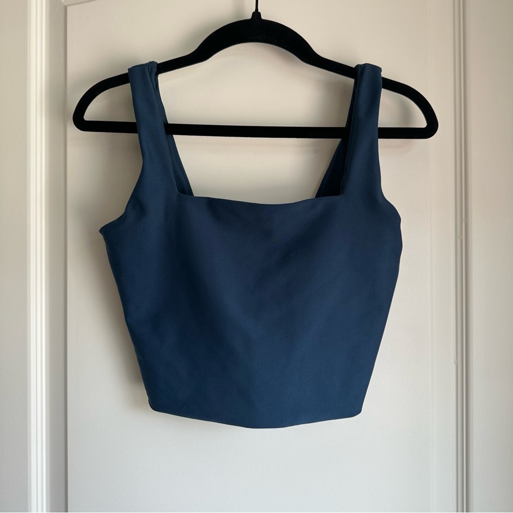 Abercrombie & Fitch Blue Slim Tank Top Crop Top